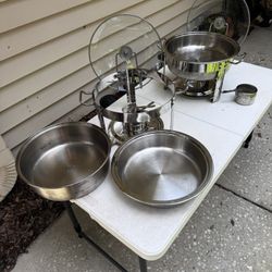 2 Stainless Chaffing Dishes