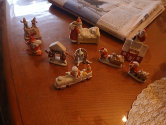 Cermaic Herrwig Antique Santa Snow Babies Original 1920s