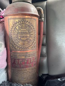 Brass and copper Antique fire extinguisher