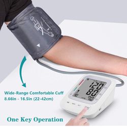 Blood Pressure Monitor Upper Arm Automatic Digital BP Monitor Large Cuff 8.66-16.5", 2 Users 180 Memory Large Display, Irregular Heart Rate Indication