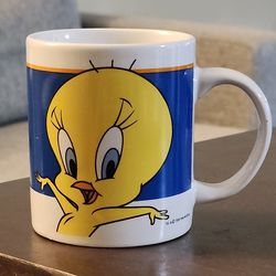 Vintage Tweety Bird Mug Looney Tunes Ceramic Coffee Cup Gibson 1999