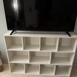White Cubby Bookcase  Shelf 11 Cube Storage 
