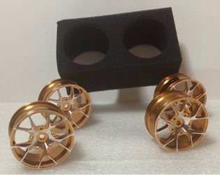 Gold Aluminum RC Car Wheel Rims Set of 4