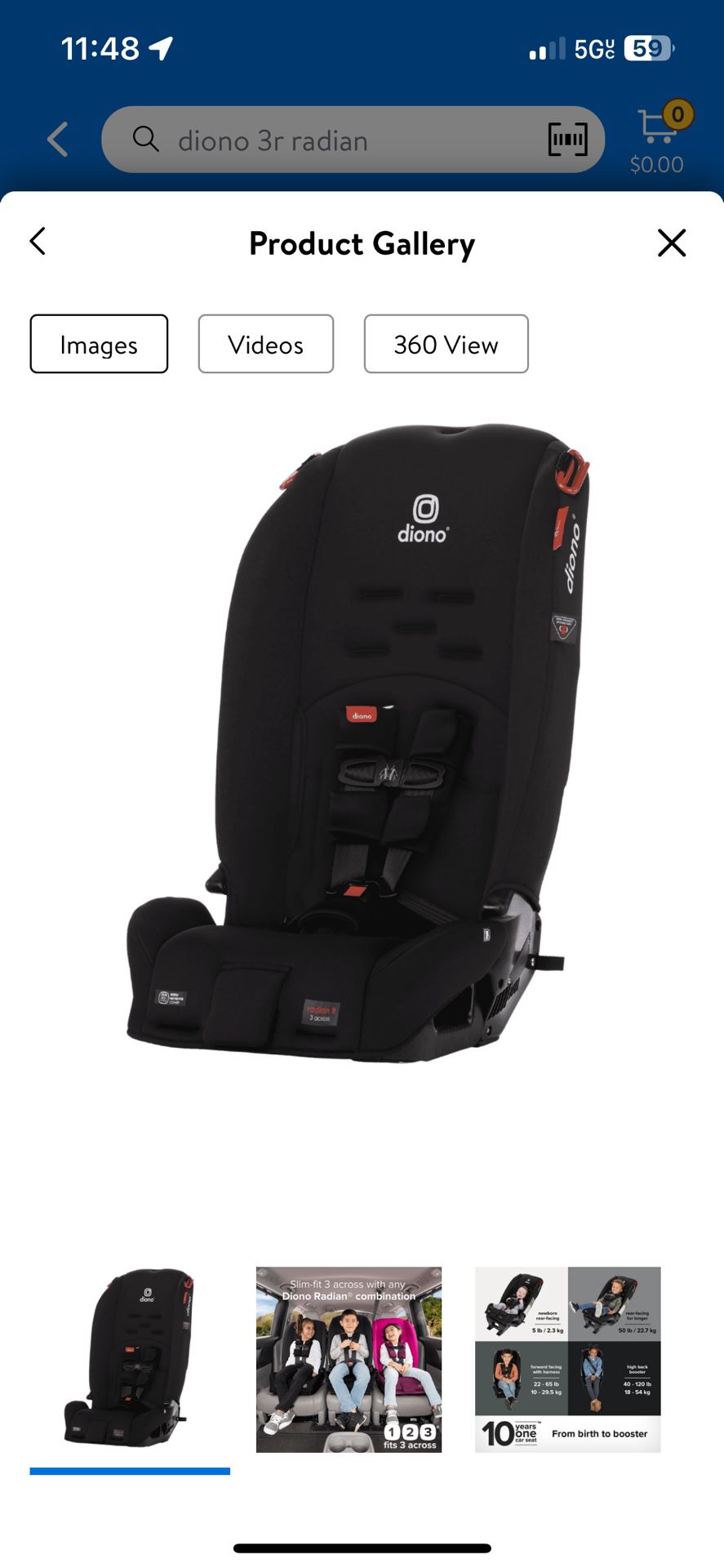 Brand New Diono Radian 3r Convertible Car Seat