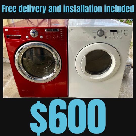 LG Stackable Washer And Gas Dryer 