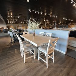 White 7PC Counter Height Set