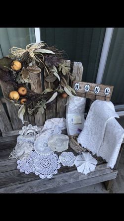 Wreath “” and rustic decoration set “