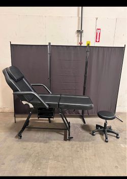New 2 Pcs Massage Esthetician Facial Tattoo Chair and Stool