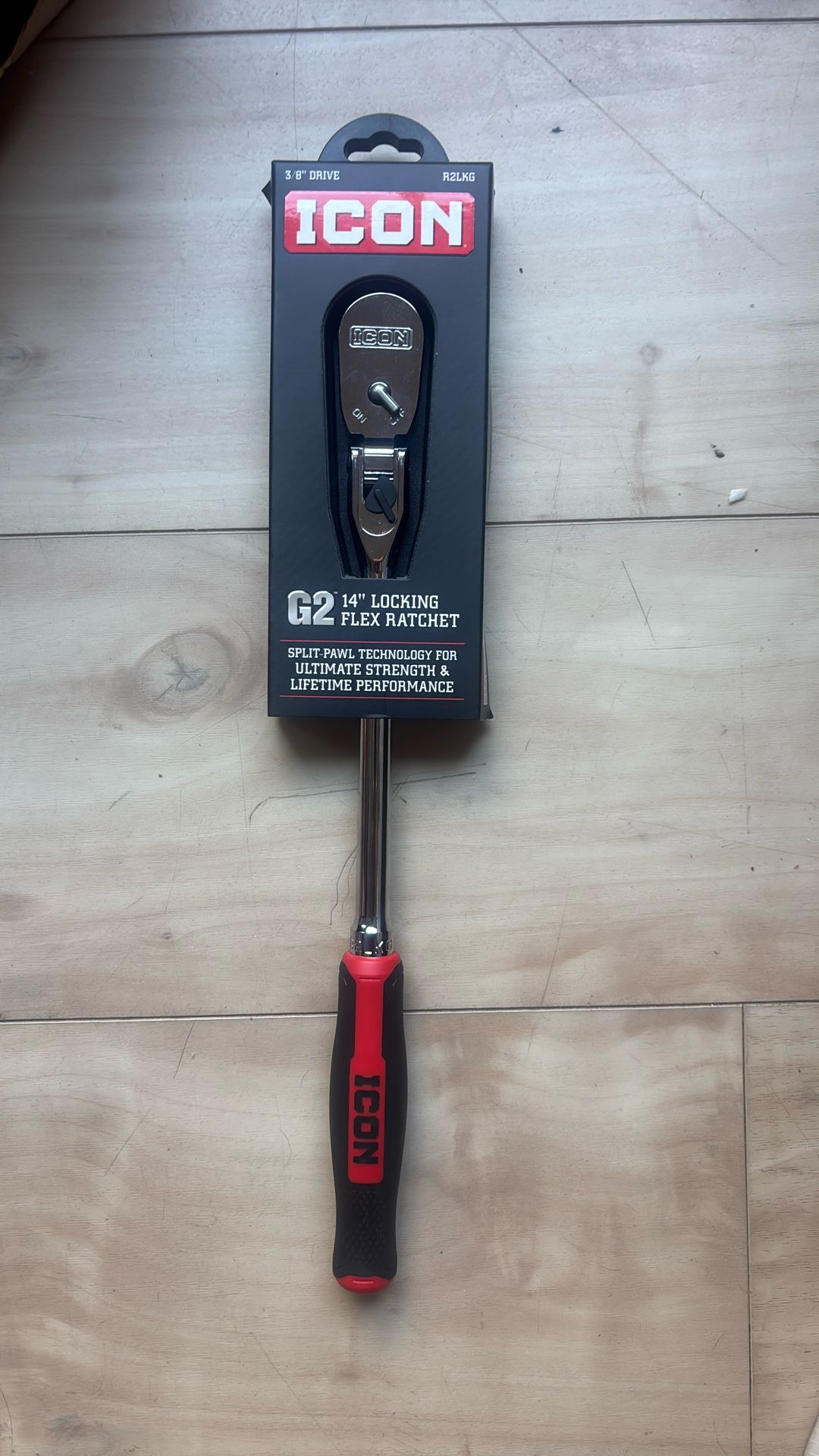 New icon 3/8” Ratcheting Flex Head Wrench Extended Reach!