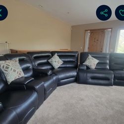Large Sectional Authentic Leather