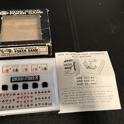 Vintage Play Draw Poker- Cordless Electric Fully Automatic Toy