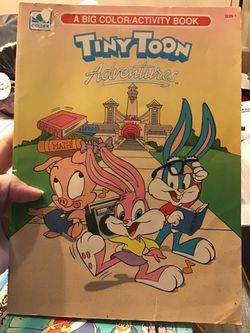 Tiny Toons Adventures Vintage The Golden Books Big Coloring Activity Book 1990