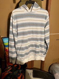 Quiksilver Striped Hoodie Mens size M