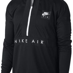 Nike Air Sportswear Pullover Half Zip Men's Athletic Jacket Black Size Small