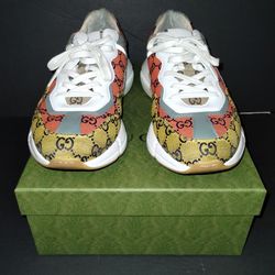 Gucci Rhyton GG Multicolor Sneakers Sz 12 With Box.