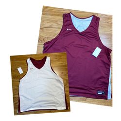 Nike Reversible Basketball jersey burgundy & white Men’s sz 3XL NEW! Big & Tall