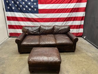Free Delivery. -RH Restoration Hardware 8 Ft LUXE Lancaster Leather Couch