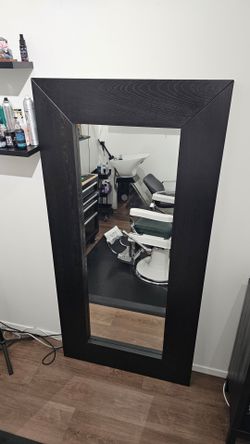 74" x 37" Large Black Full-Length Floor Mirror Great Condition