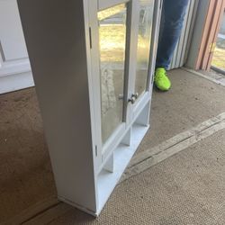 White Cabinet With Mirror 