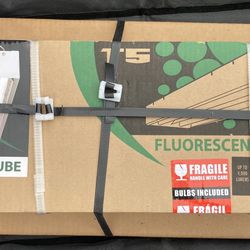 Brand new! Hydrofarm FLT22 Agrobrite 2-Tube Hydroponic 2' Grow Light Fixture 48W w/ Bulbs