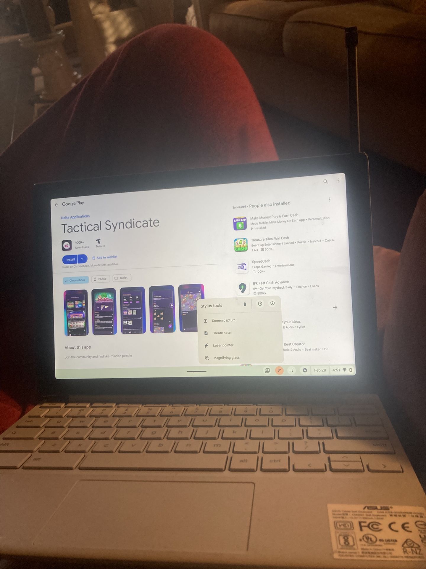 Chromebook Detachable Keyboard With. Stylus