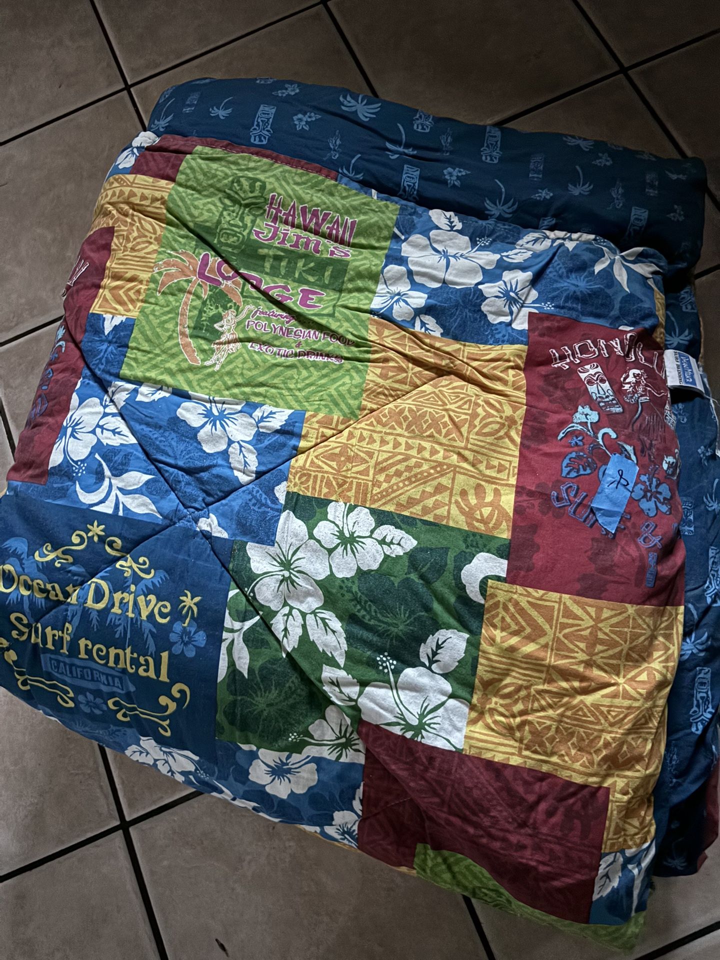 Dean Miller Hawaiian Bedspread Comforter Full