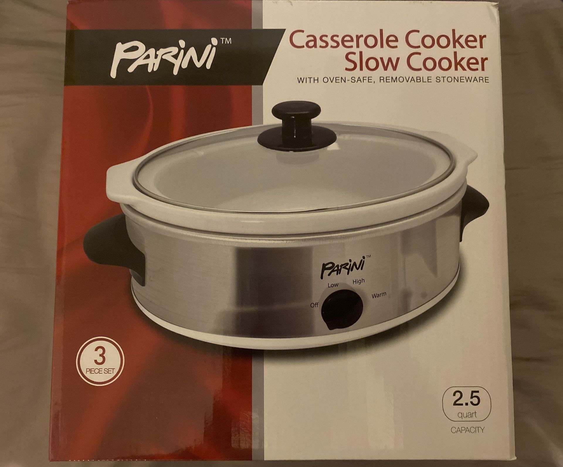 NEW & UNOPENED Parini Casserole Slow Cooker