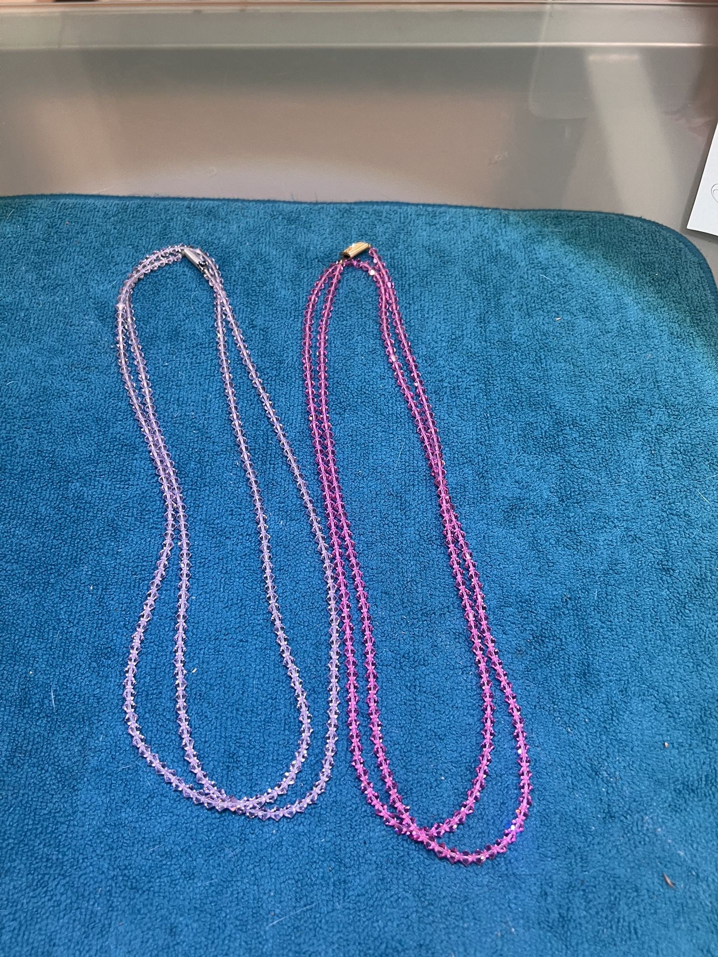 Pink & Purple Austrian Crystal Necklaces