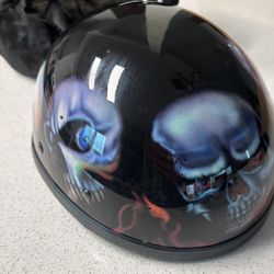 Daytona Skull Cap Motorcycle Half Helmet  XL
