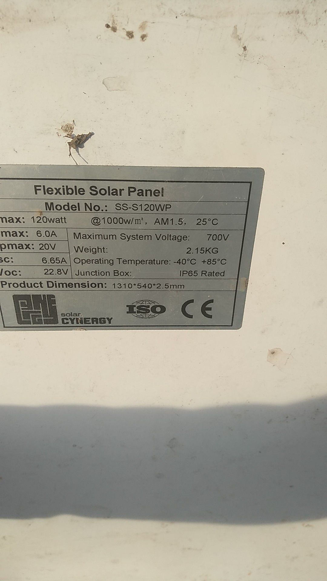 Flexible solar panels 120w marine Both $75