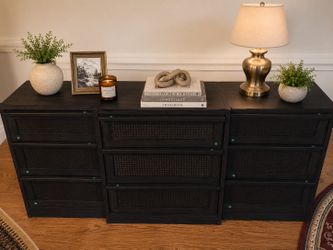 Brand new 9 Drawers Dresser for Bedroom, 63" Wide Rattan Dressers, Large Chest of Drawers for Bedroom, Dresser TV Stand
