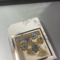 Opal Blue Clover Style Bracelets 