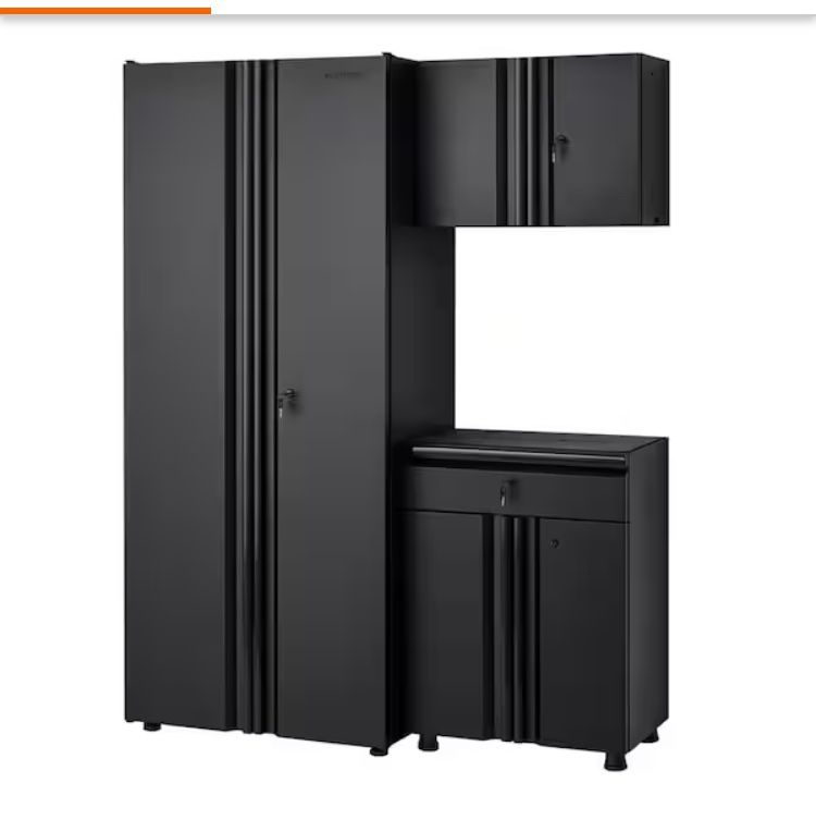 BRAND NEW!! Husky 3 Piece Regular Duty Welded Steel Garage Storage System in Black