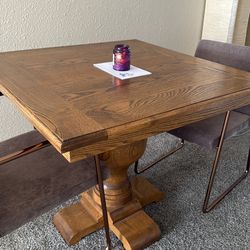 High Quality Solid Wood. High Quality + Beautiful Design + Durable - Comes With 2 Chairs