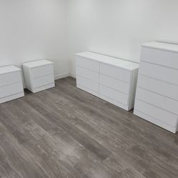 Dresser , Chest And 2 Nightstands - Cómoda, Gavetero Y 2 Mesitas De Noche 