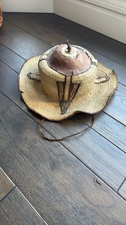 Cattle Herders Hat Straw Leather