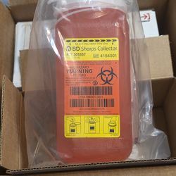 Sharps Container BD 1.4 Quart Red / Translucent Lid Vertical Entry (