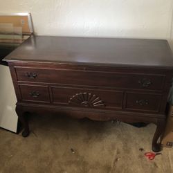 Antique Blue bird Cedar Chest