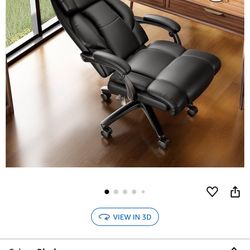 Reclining Office Chair, High Back Big and Tall Desk Chair 400lbs with Wide Seat, Leather Executive Computer Chairs with Lumbar Support, Ergonomic Comf