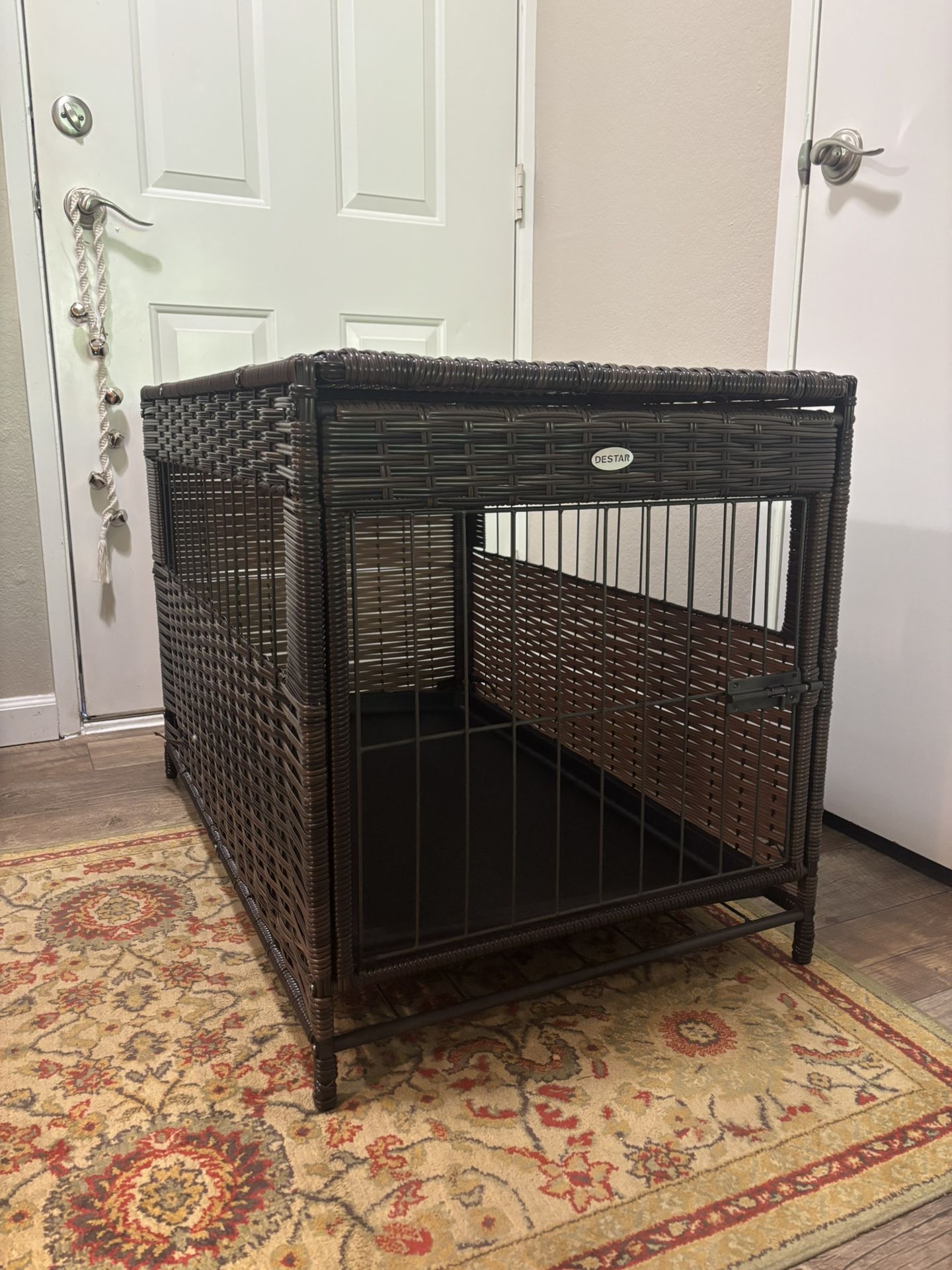 Wicker Dog Crate - $20