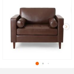 Brown Leather Club Chair