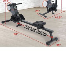 Exercise  Machine Gym , Magnetic Rowing Machine with Green 14 Adjustable Resistance Levels,-NEW-