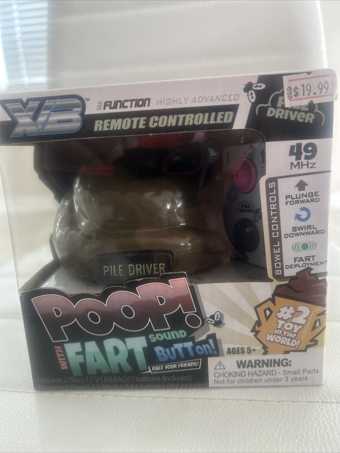 The Pile Driver Poop Remote Control Toy with Fart Sound Button B03