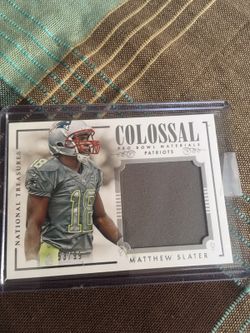 PATRIOTS MATHEW SLATER PRO BOWL PATCH CARD RARE CARD