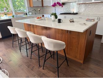 24" Height Counter Stools With Metal Frame *4