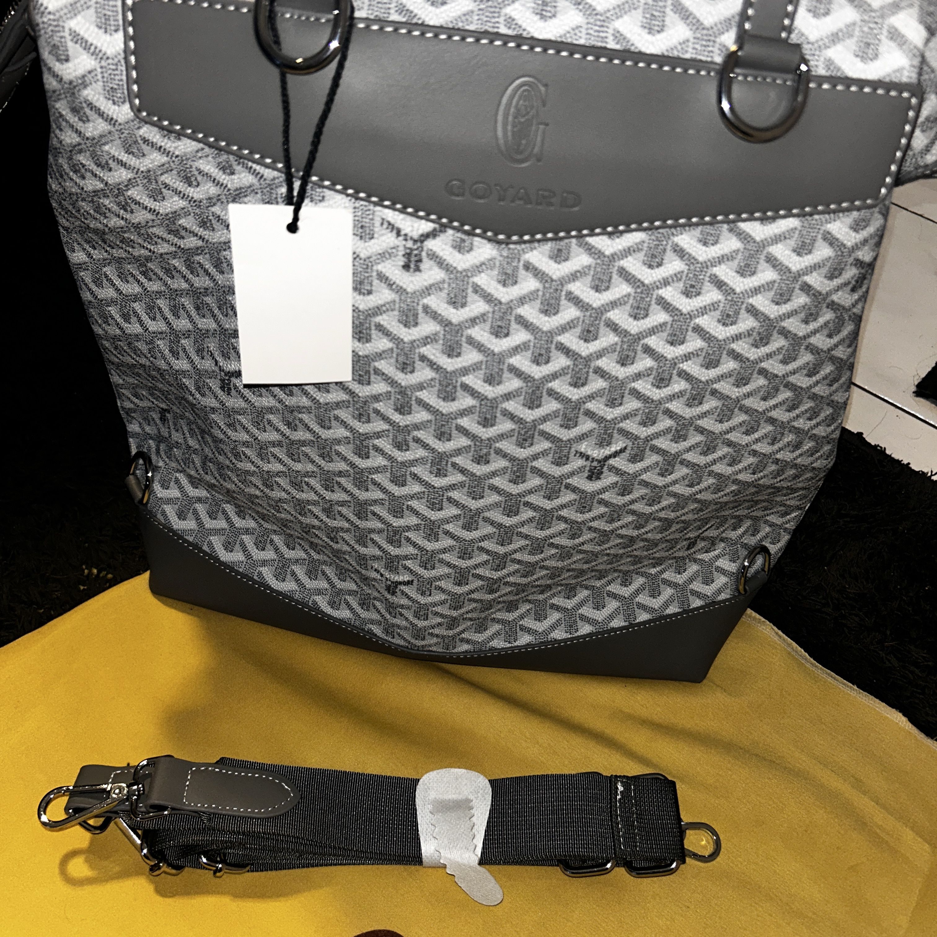 Goyard Gray Pattern Tote Bag