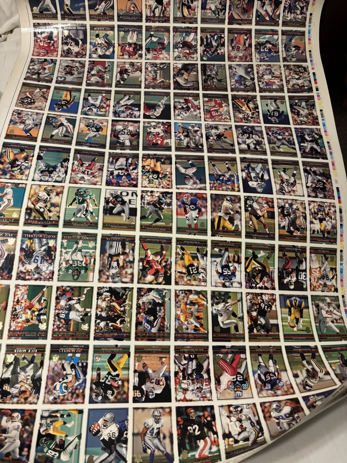Football Sheet. 1996 Topps