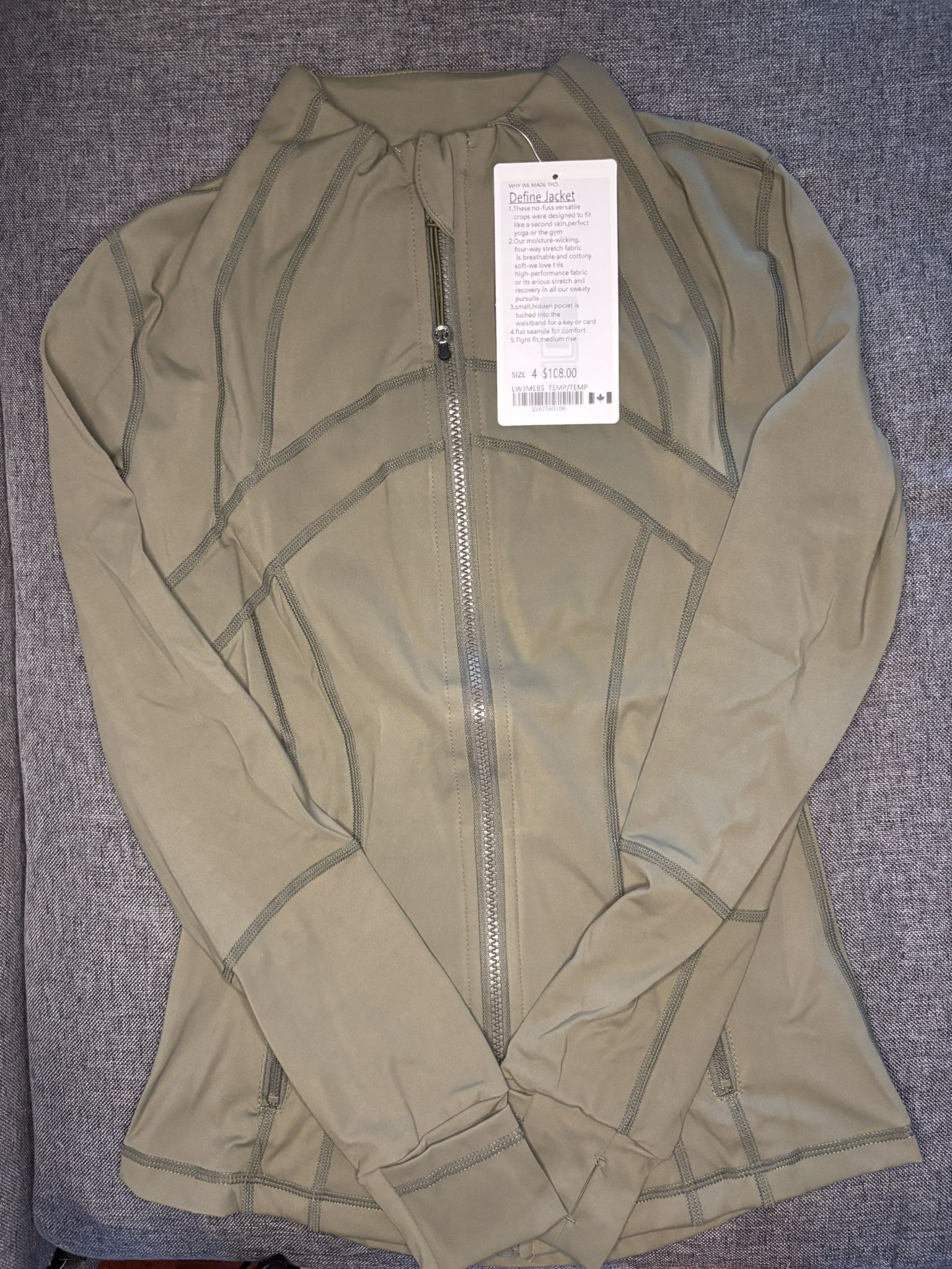 Green Lululemon Define Jacket Size 4 Medium