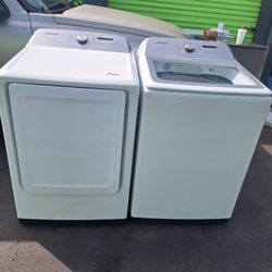 Samsung Top Load Washer 5,0 And Gas Dryer 7.5 Cuft Energy Star High Efficiency 27”W 