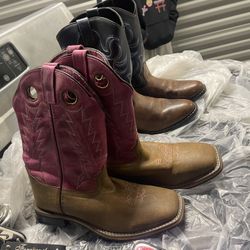 Pink And Blue Cowboy Boots